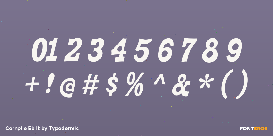 Cornpile Eb It Font Poster #4