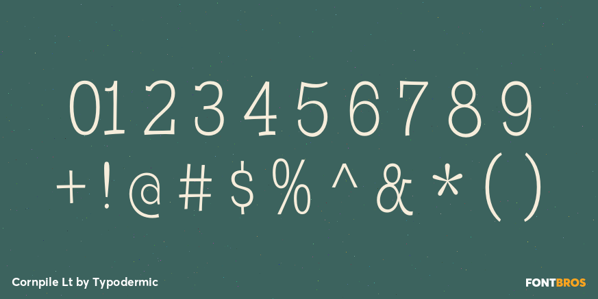 Cornpile Lt Font Poster #1