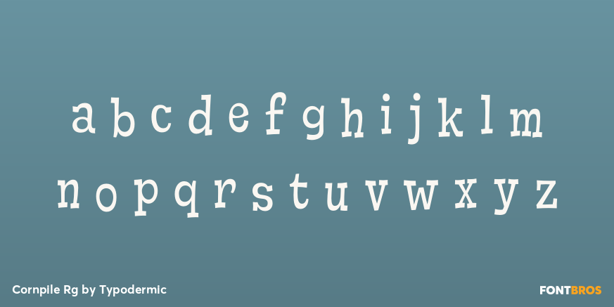 Cornpile Rg Font Poster #1