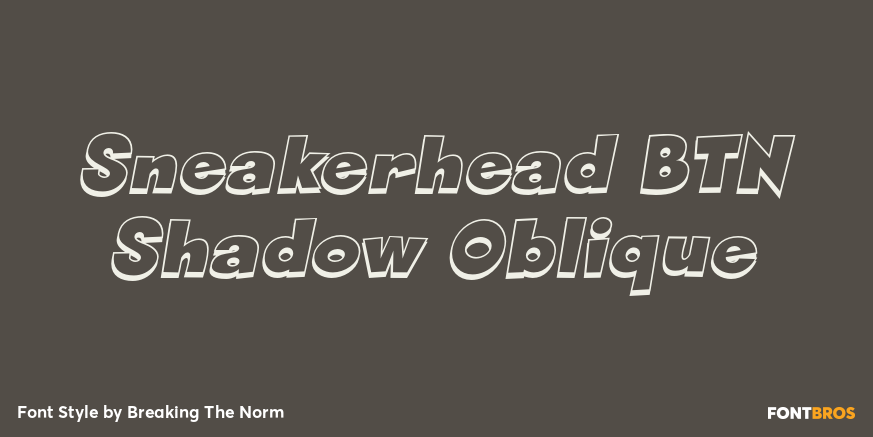 Sneakerhead BTN Shadow Oblique Font Poster #1