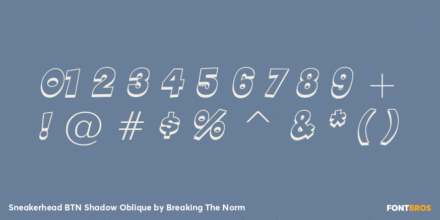 Sneakerhead BTN Shadow Oblique Font Poster #4