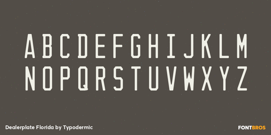Dealerplate Florida Font Poster #2