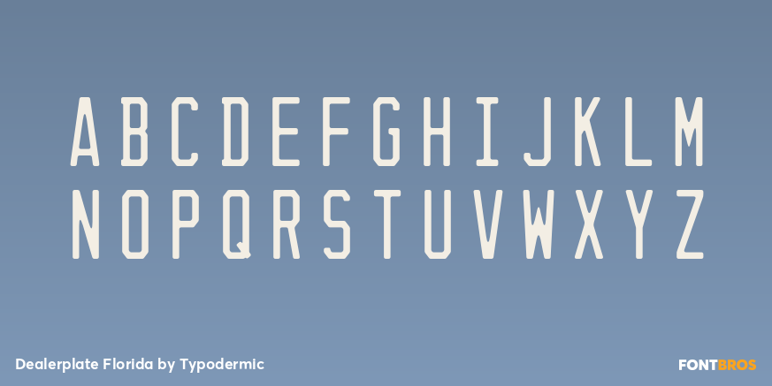 Dealerplate Florida Font Poster #1