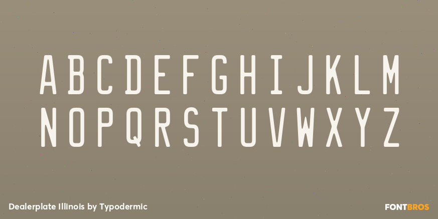 Dealerplate Illinois Font Poster #1