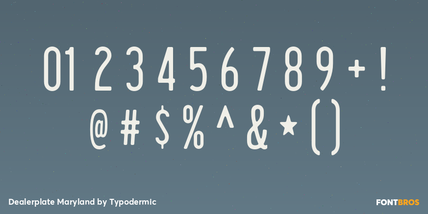 Dealerplate Maryland Font Poster #1