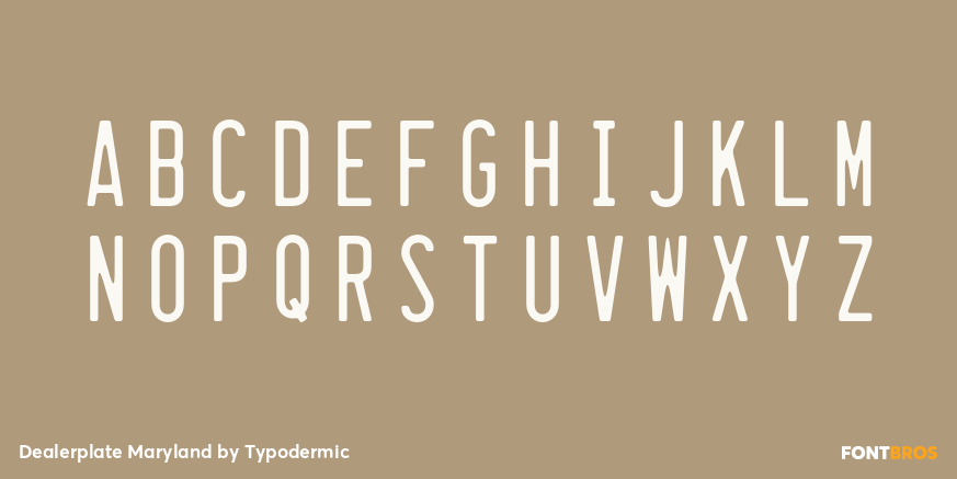 Dealerplate Maryland Font Poster #1