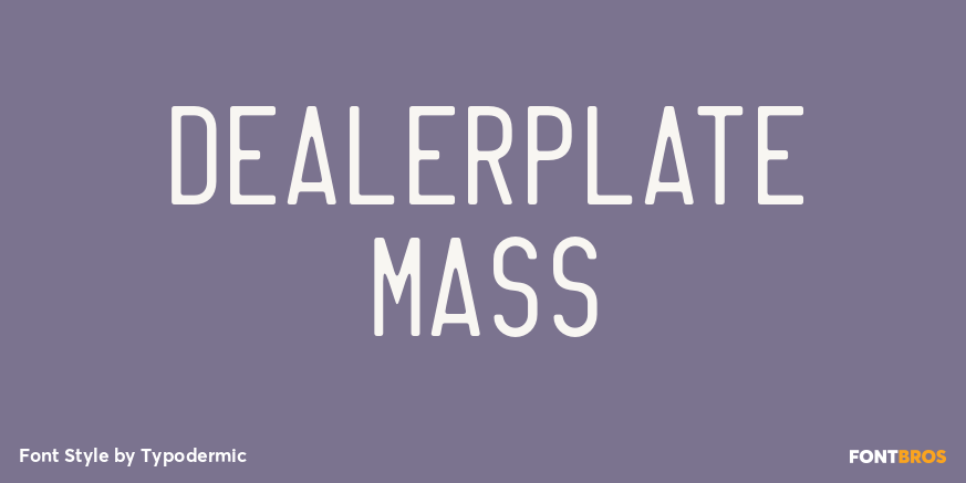 Dealerplate Mass Poster
