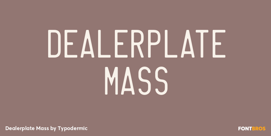Dealerplate Mass Poster