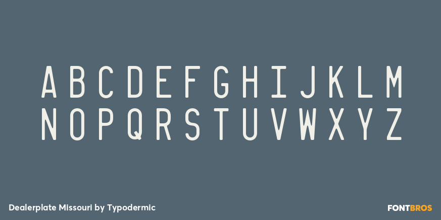 Dealerplate Missouri Font Poster #3