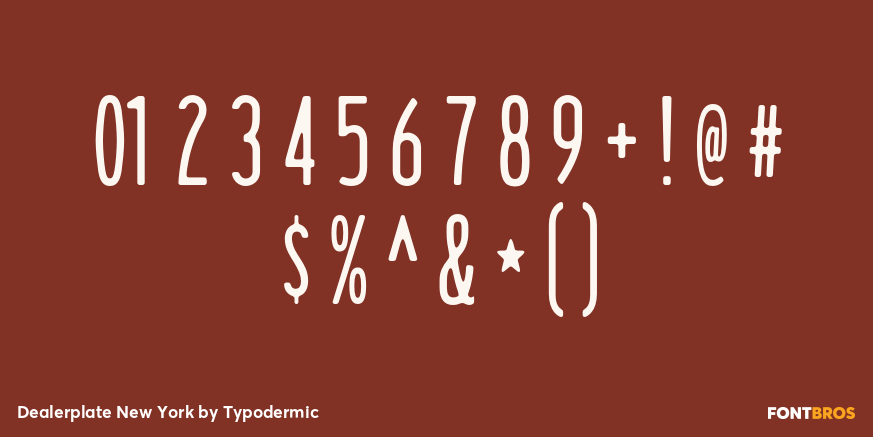 Dealerplate New York Font Poster #1