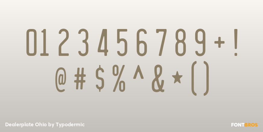 Dealerplate Ohio Font Poster #1