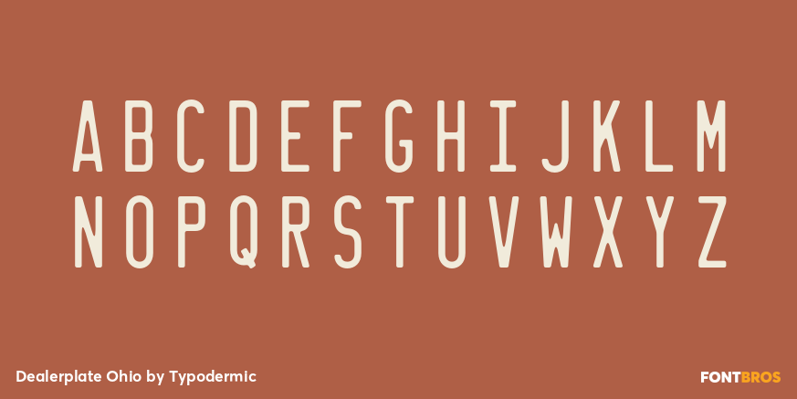 Dealerplate Ohio Font Poster #1