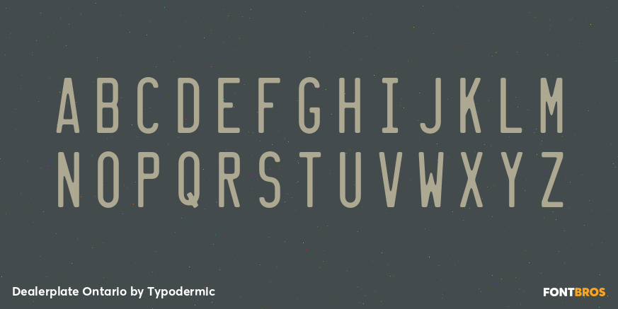 Dealerplate Ontario Font Poster #3