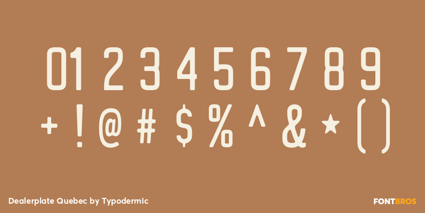 Dealerplate Quebec Font Poster #1