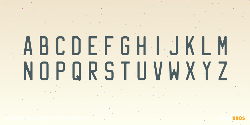 Dealerplate Quebec Font Poster #3