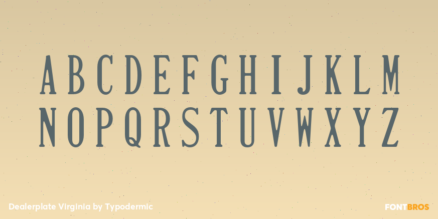 Dealerplate Virginia Font Poster #2