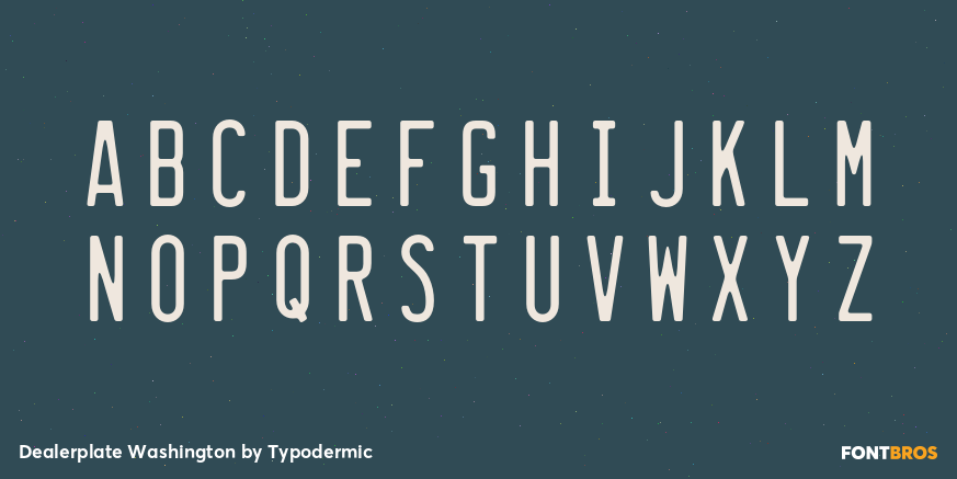 Dealerplate Washington Font Poster #3