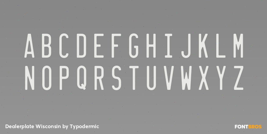 Dealerplate Wisconsin Font Poster #3