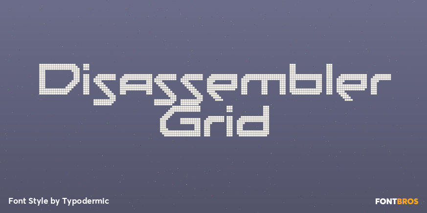 Disassembler Grid Font Poster #1