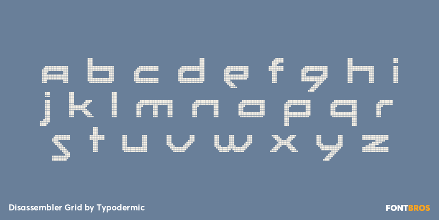 Disassembler Grid Font Poster #3