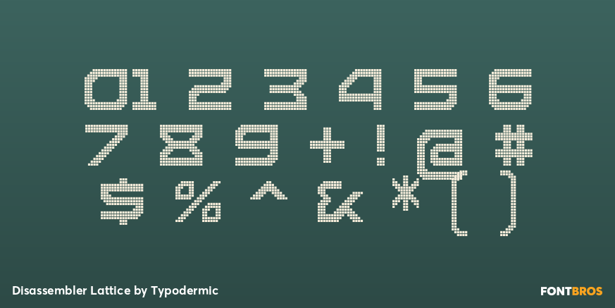 Disassembler Lattice Font Poster #4