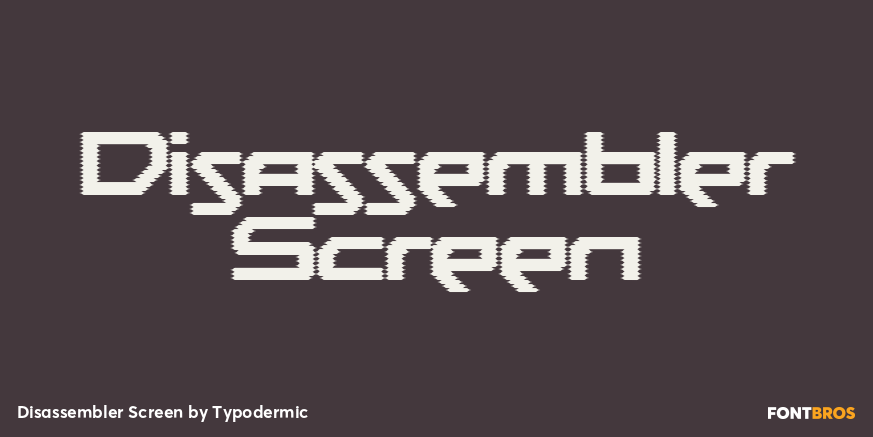 Disassembler Screen Font Poster #1