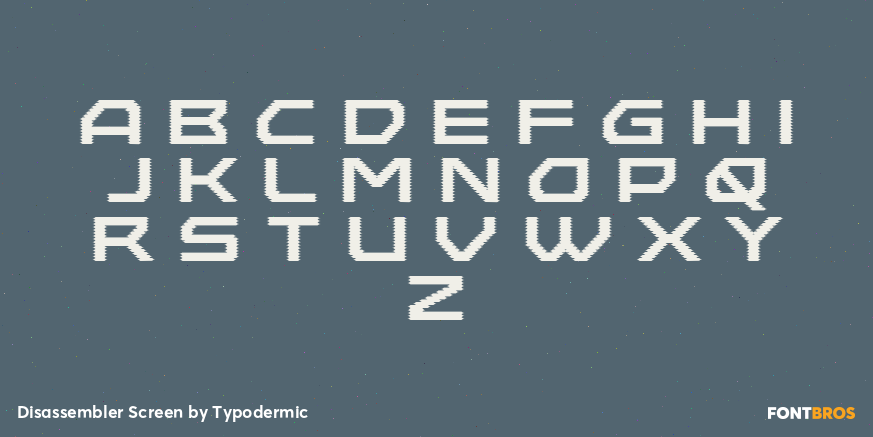 Disassembler Screen Font Poster #2