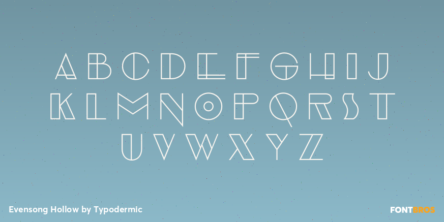 Evensong Hollow Font Poster #3