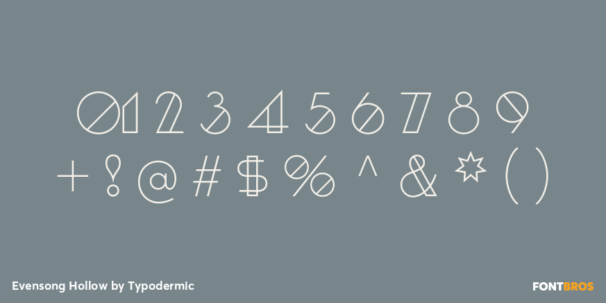 Evensong Hollow Font Poster #4