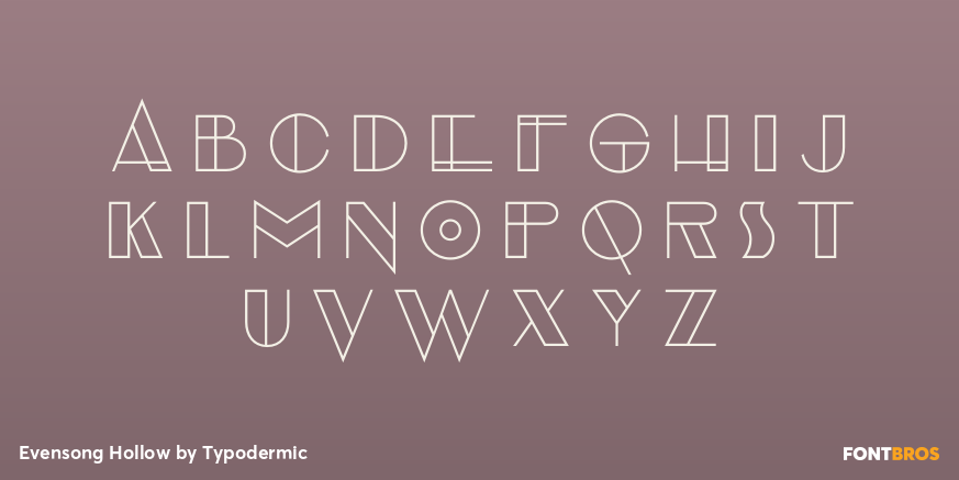 Evensong Hollow Font Poster #1