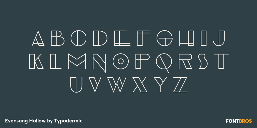 Evensong Hollow Font Poster #1