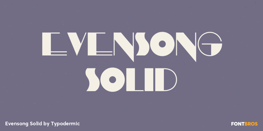 Evensong Solid Font Poster #1