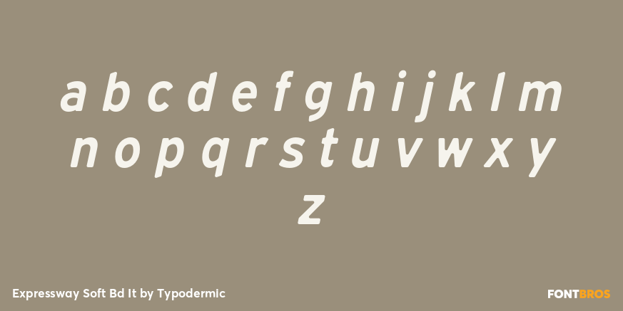 Expressway Soft Bd It Font Poster #1