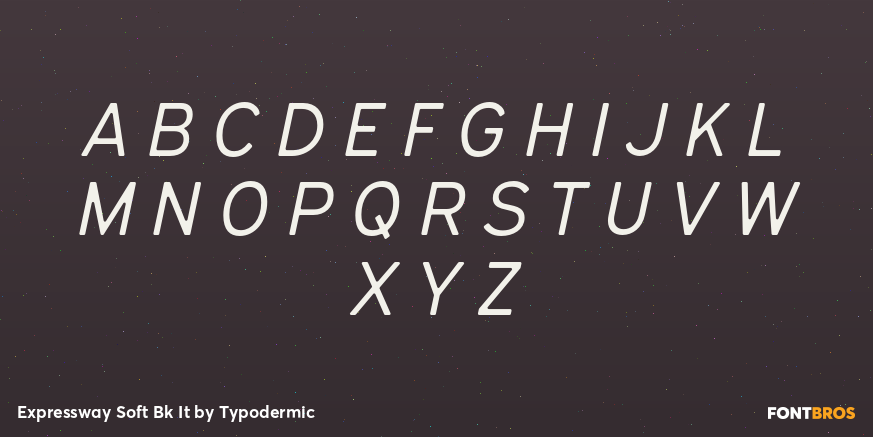 Expressway Soft Bk It Font Poster #1