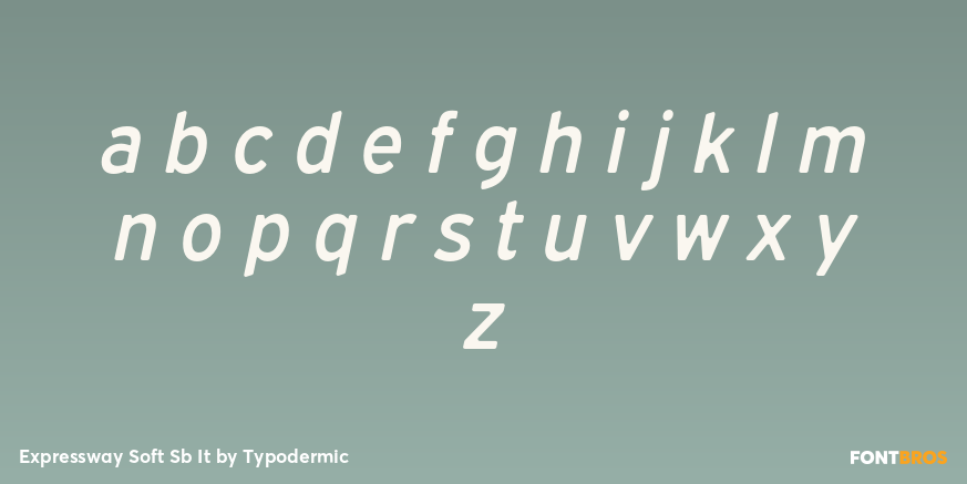 Expressway Soft Sb It Font Poster #3