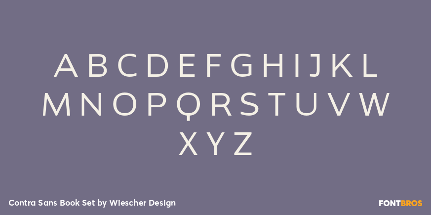 Contra Sans Book Set Font Poster #2