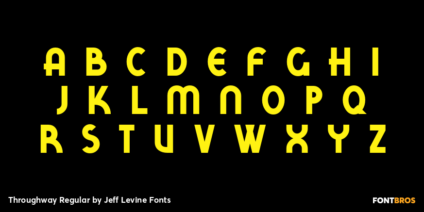 Throughway Regular Font Poster #2