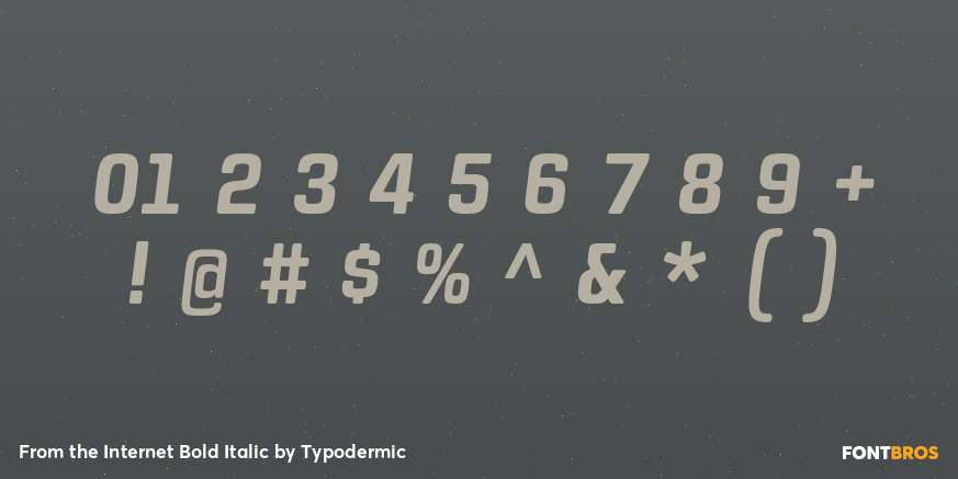 From the Internet Bold Italic Font Poster #4