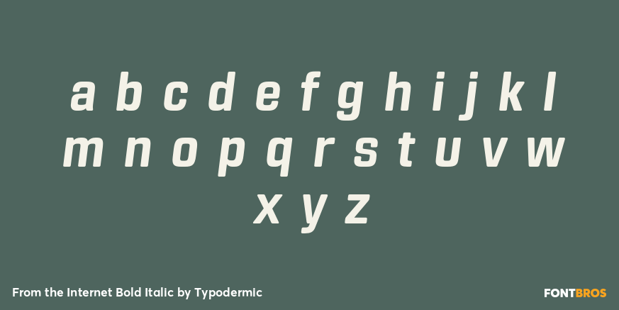 From the Internet Bold Italic Font Poster #1