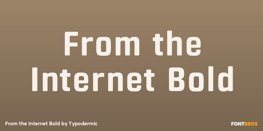 From the Internet Bold Font Poster #1