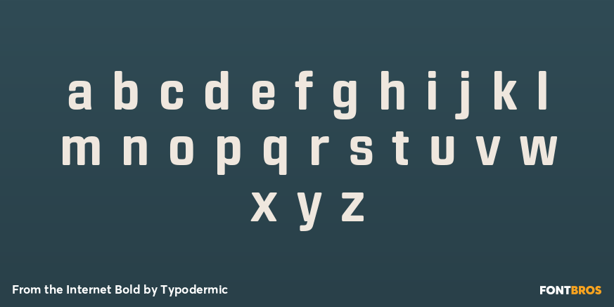 From the Internet Bold Font Poster #3