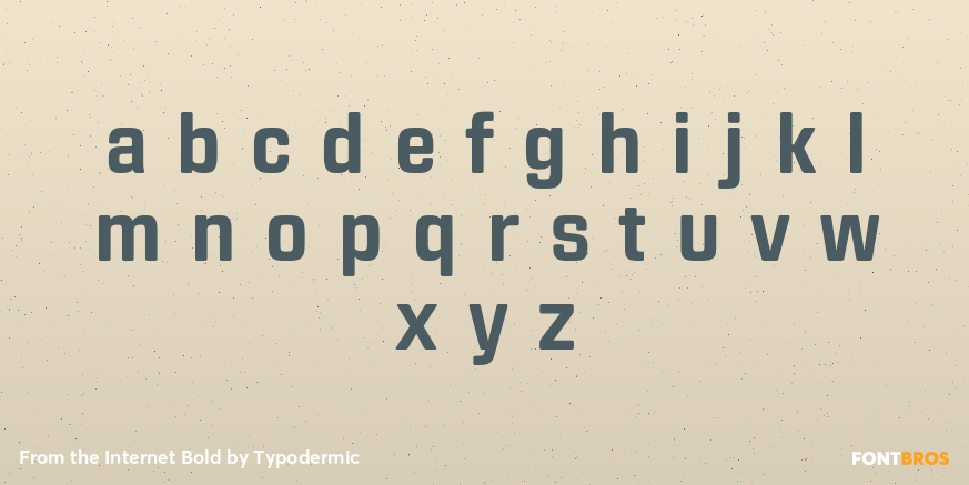 From the Internet Bold Font Poster #1