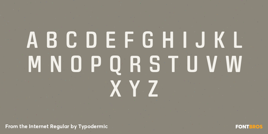 From the Internet Regular Font Poster #2