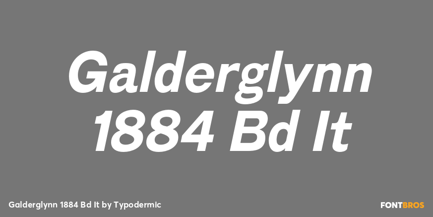 Galderglynn 1884 Bd It Font Poster #1