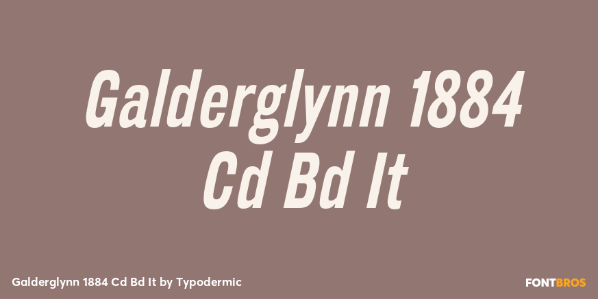 Galderglynn 1884 Cd Bd It Font Poster #1