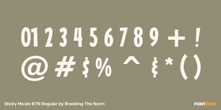 Sticky Moula BTN Regular Font Poster #1