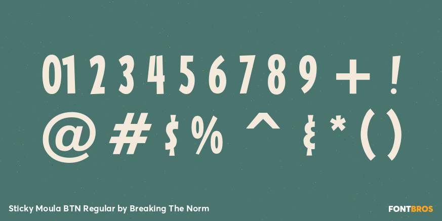 Sticky Moula BTN Regular Font Poster #4