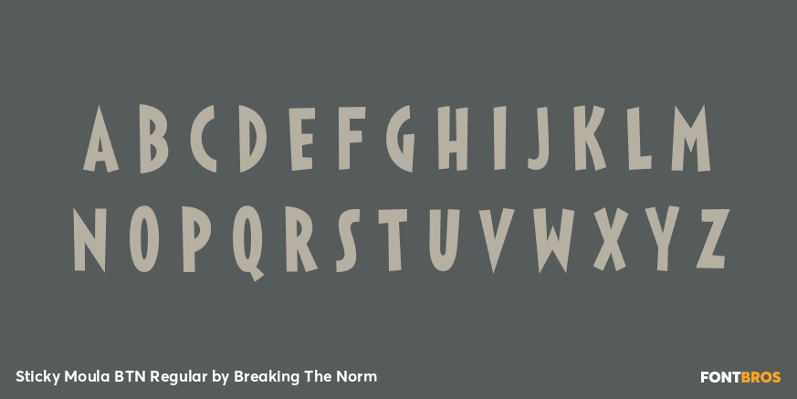 Sticky Moula BTN Regular Font Poster #1