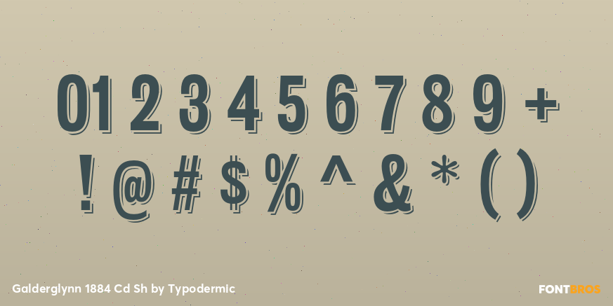 Galderglynn 1884 Cd Sh Font Poster #1