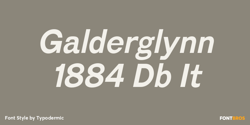 Galderglynn 1884 Db It Font Poster #1